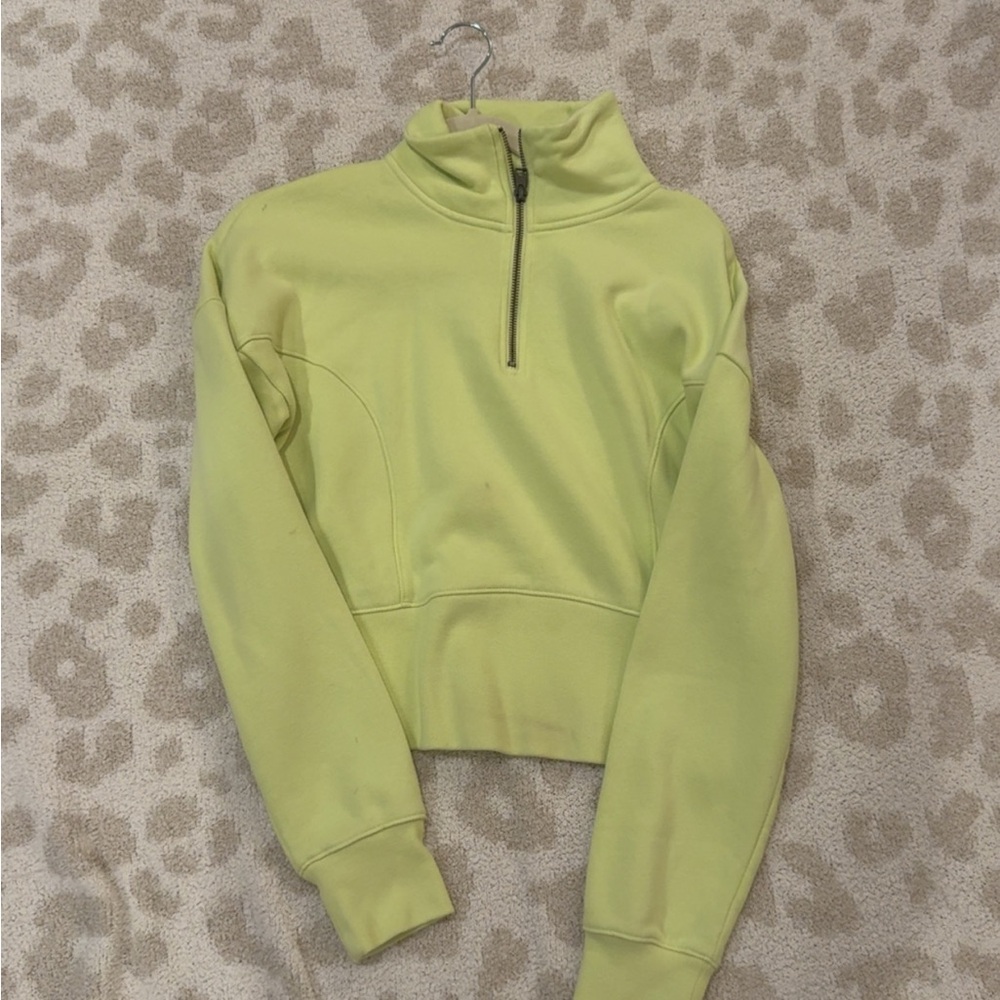 Universal Thread Lime Green Half-Zip Sweatshirt